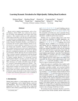Learning Dynamic Tetrahedra for High-Quality Talking Head Synthesis