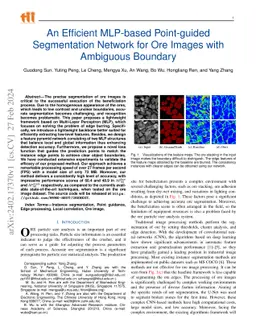 An Efficient MLP-based Point-guided Segmentation Network for Ore Images
  with Ambiguous Boundary