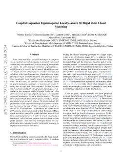 Coupled Laplacian Eigenmaps for Locally-Aware 3D Rigid Point Cloud
  Matching