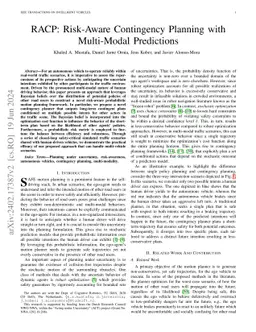 RACP: Risk-Aware Contingency Planning with Multi-Modal Predictions