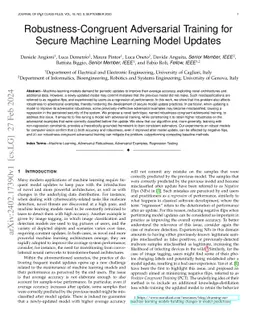 Robustness-Congruent Adversarial Training for Secure Machine Learning Model Updates