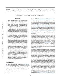 LSPT: Long-term Spatial Prompt Tuning for Visual Representation Learning