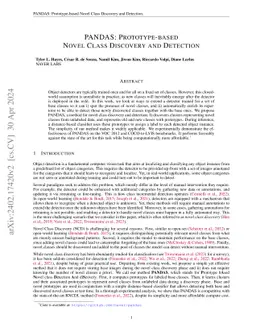 PANDAS: Prototype-based Novel Class Discovery and Detection