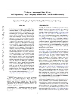 DS-Agent: Automated Data Science by Empowering Large Language Models
  with Case-Based Reasoning