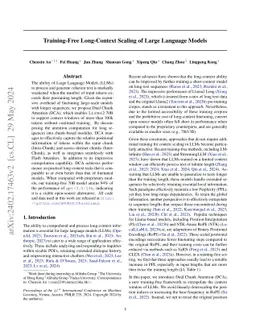 Training-Free Long-Context Scaling of Large Language Models