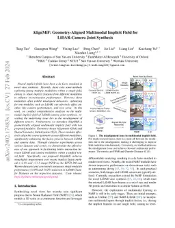 AlignMiF: Geometry-Aligned Multimodal Implicit Field for LiDAR-Camera
  Joint Synthesis