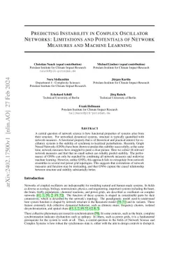 Predicting Instability in Complex Oscillator Networks: Limitations and
  Potentials of Network Measures and Machine Learning