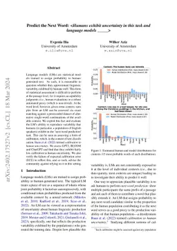 Predict the Next Word: Humans exhibit uncertainty in this task and
  language models _____