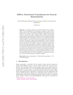 PHNet: Patch-based Normalization for Portrait Harmonization