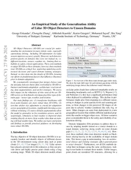 An Empirical Study of the Generalization Ability of Lidar 3D Object
  Detectors to Unseen Domains