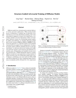 Structure-Guided Adversarial Training of Diffusion Models