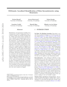 DAGnosis: Localized Identification of Data Inconsistencies using
  Structures