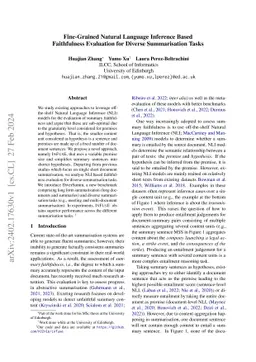 Fine-Grained Natural Language Inference Based Faithfulness Evaluation
  for Diverse Summarisation Tasks