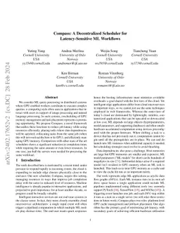 Compass: A Decentralized Scheduler for Latency-Sensitive ML Workflows