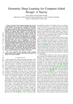 Geometric Deep Learning for Computer-Aided Design: A Survey