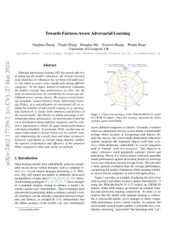 Towards Fairness-Aware Adversarial Learning