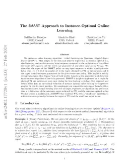 The SMART approach to instance-optimal online learning