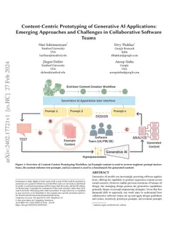 Content-Centric Prototyping of Generative AI Applications: Emerging
  Approaches and Challenges in Collaborative Software Teams
