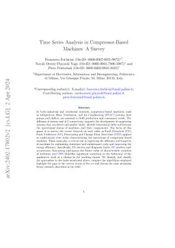 Time Series Analysis in Compressor-Based Machines: A Survey
