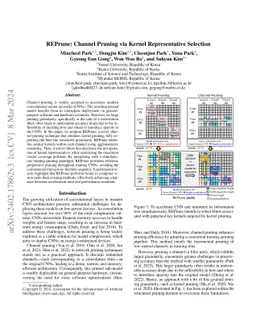 REPrune: Channel Pruning via Kernel Representative Selection