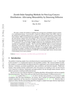 Zeroth-Order Sampling Methods for Non-Log-Concave Distributions:
  Alleviating Metastability by Denoising Diffusion