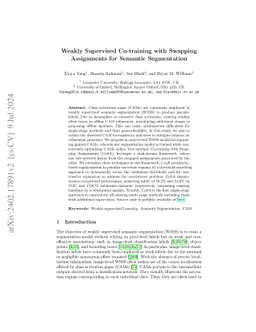 Weakly Supervised Co-training with Swapping Assignments for Semantic
  Segmentation