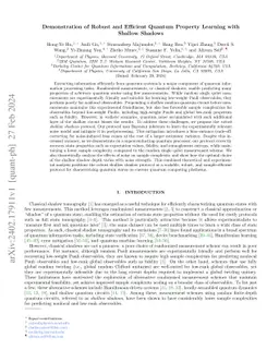Demonstration of Robust and Efficient Quantum Property Learning with Shallow Shadows