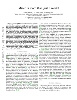 Mixer is more than just a model