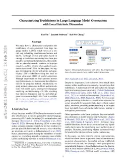 Characterizing Truthfulness in Large Language Model Generations with
  Local Intrinsic Dimension