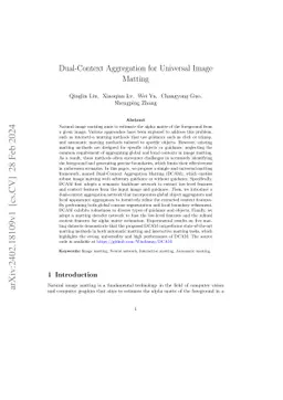 Dual-Context Aggregation for Universal Image Matting