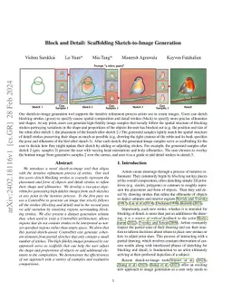 Block and Detail: Scaffolding Sketch-to-Image Generation