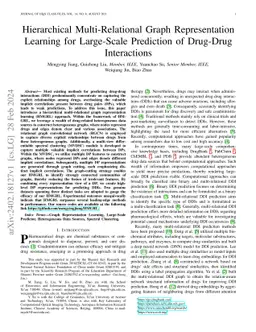 Hierarchical Multi-Relational Graph Representation Learning for
  Large-Scale Prediction of Drug-Drug Interactions