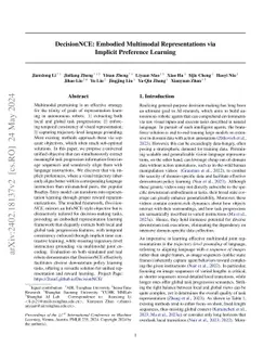 DecisionNCE: Embodied Multimodal Representations via Implicit Preference
  Learning