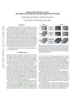 Reflection Removal Using Recurrent Polarization-to-Polarization Network
