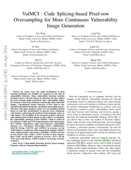 VulMCI : Code Splicing-based Pixel-row Oversampling for More Continuous
  Vulnerability Image Generation