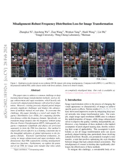 Misalignment-Robust Frequency Distribution Loss for Image Transformation