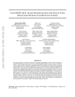 ConvDTW-ACS: Audio Segmentation for Track Type Detection During Car
  Manufacturing