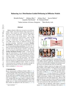 Balancing Act: Distribution-Guided Debiasing in Diffusion Models