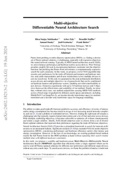 Multi-objective Differentiable Neural Architecture Search