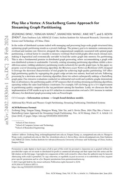 Play like a Vertex: A Stackelberg Game Approach for Streaming Graph
  Partitioning