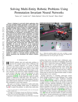 Solving Multi-Entity Robotic Problems Using Permutation Invariant Neural
  Networks