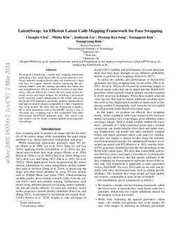 LatentSwap: An Efficient Latent Code Mapping Framework for Face Swapping