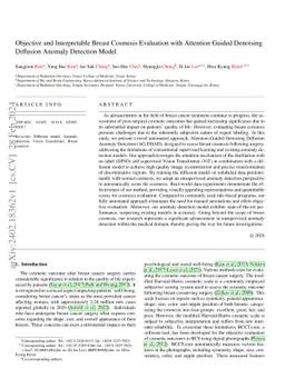 Objective and Interpretable Breast Cosmesis Evaluation with Attention
  Guided Denoising Diffusion Anomaly Detection Model