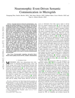 Neuromorphic Event-Driven Semantic Communication in Microgrids