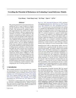 Unveiling the Potential of Robustness in Evaluating Causal Inference
  Models