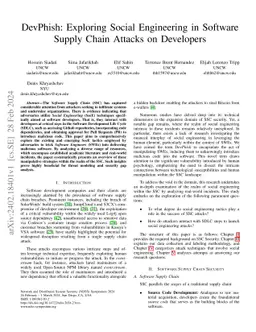 DevPhish: Exploring Social Engineering in Software Supply Chain Attacks
  on Developers