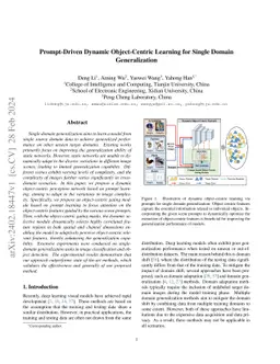 Prompt-Driven Dynamic Object-Centric Learning for Single Domain
  Generalization