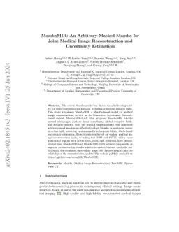 MambaMIR: An Arbitrary-Masked Mamba for Joint Medical Image
  Reconstruction and Uncertainty Estimation