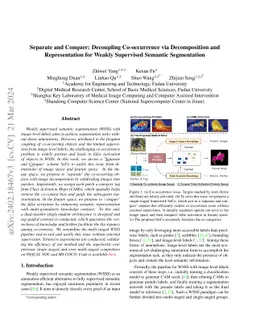 Separate and Conquer: Decoupling Co-occurrence via Decomposition and
  Representation for Weakly Supervised Semantic Segmentation