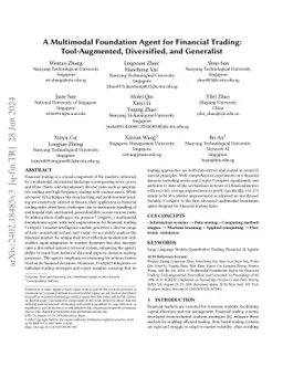 A Multimodal Foundation Agent for Financial Trading: Tool-Augmented,
  Diversified, and Generalist